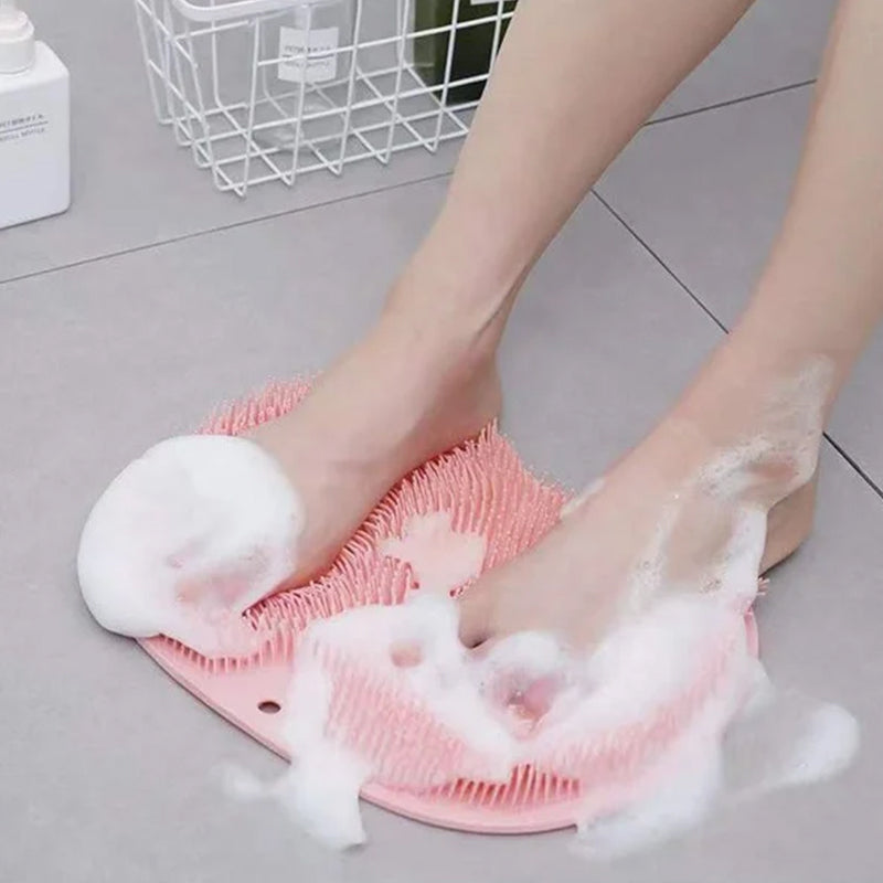 🚿 50% RABATT! 🦶 Dusche Fuß- und Rückenschrubber Massagekissen – Rutschfest, beidseitig & tiefenreinigend – perfekt für die sanfte Ganzkörperpeeling unter der Dusche 🧼
