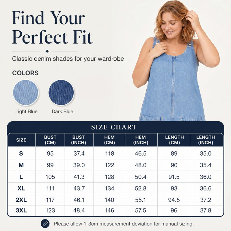 🔥 NEU + 50% RABATT + 50.000+ verkauft ⌛Neue Angebote-Lässiges Jeans-Trägerkleid für Damen