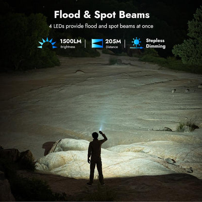 LED-Arbeitsleuchte mit 180° drehbarem Kopf