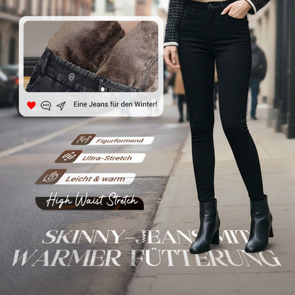 👖✨ WARME SKINNY-JEANS – Hohe Taille & Stretchmaterial, optimaler Tragekomfort für den Winter, trendiger Stil für den Alltag und Ausgehen ❄️💃
