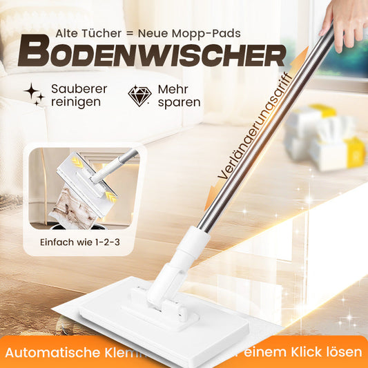 🎁Begrenzte Stückzahl 50% Rabatt🧹✨ Einweg-Staubmopp mit 4 wiederverwendbaren Bezügen – Praktisch und effektiv 💥🌟
