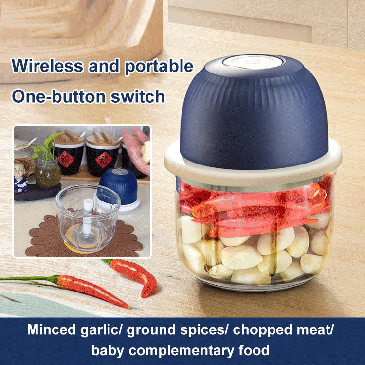 🔪 50% RABATT! ⚡ Kabellose elektrische Mini-Küchenmaschine – Wiederaufladbar & leistungsstark – Perfekt für Zwiebeln, Kräuter, Nüsse oder Babybrei – kompakt & leicht zu reinigen – ideal für Camping, Wohnmobil oder kleine Küchen 🏕️