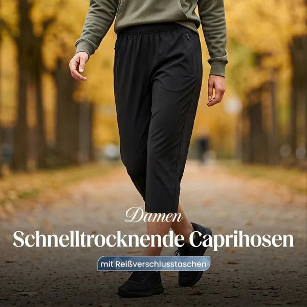 👖 50% RABATT! ⏰ Damen Capri-Hose – elastisch & schnelltrocknend – Leicht, atmungsaktiv & perfekt für Reisen, Sport oder den Alltag 🌸