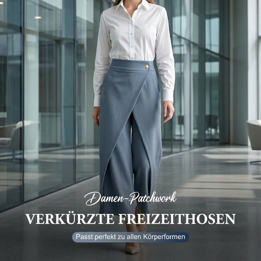 ⏳50% Rabatt für kurze Zeit⏰Damen Patchwork Cropped Freizeithose👖