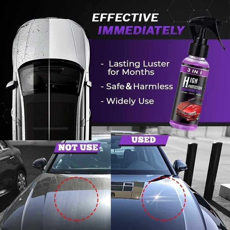 💥3-IN-1 Hoher Schutz Schnelles Auto-Beschichtung Spray
