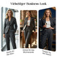 🏆 54% Rabatt !! Damen Business-Anzug – Blazer mit Kragen & Hose, Bügelfrei & Klassischer Look 👖