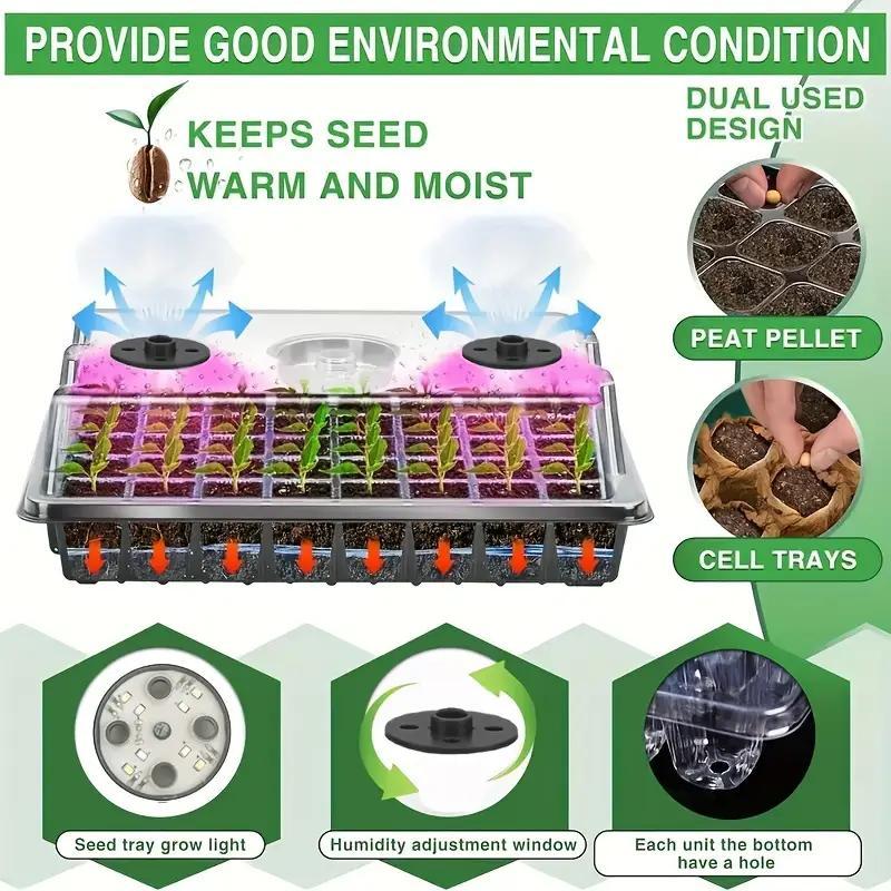 🌱 Saatgut-Anzuchtpaletten mit Wachstumslampe