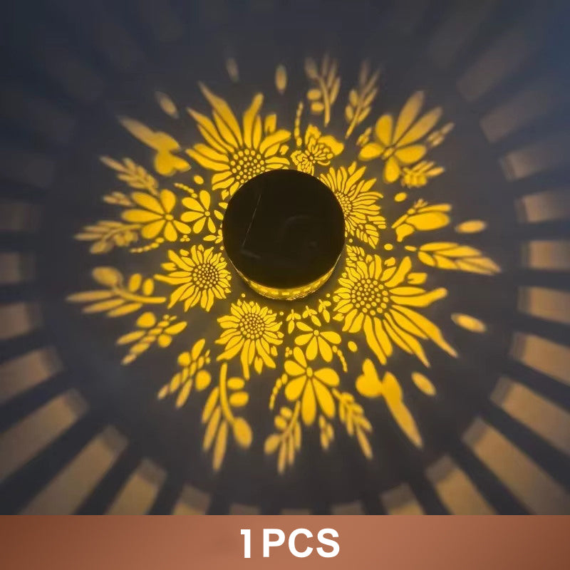 🌞  🌀 Solar Mandala Light – Stunning Pattern Projection, 2-in-1 Floor & Wall Design & IP65 Waterproof Auto On/Off 🌿
