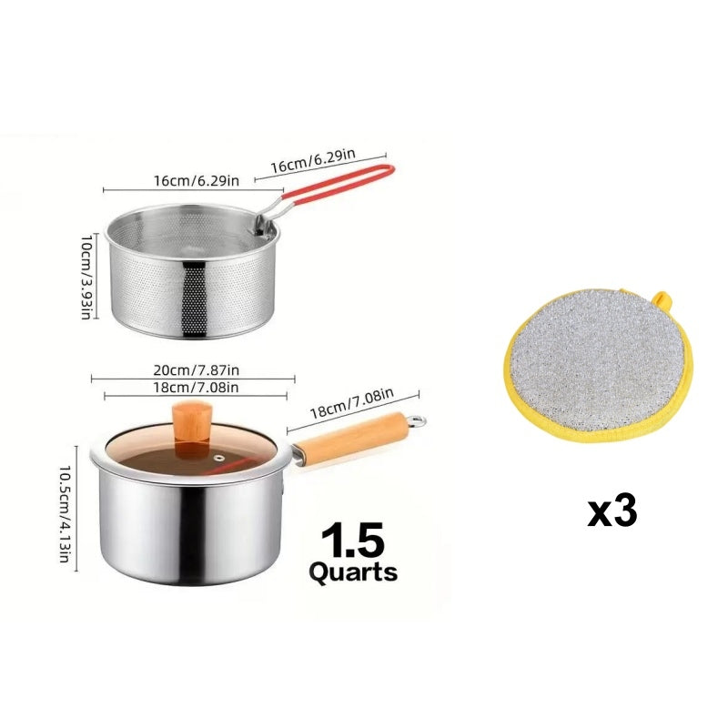 Multifunktionaler Frittiertopf aus 304 Edelstahl