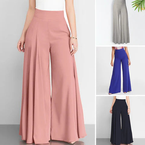 Freietaube Einfarbige hoher Taille weitem Bein Hose