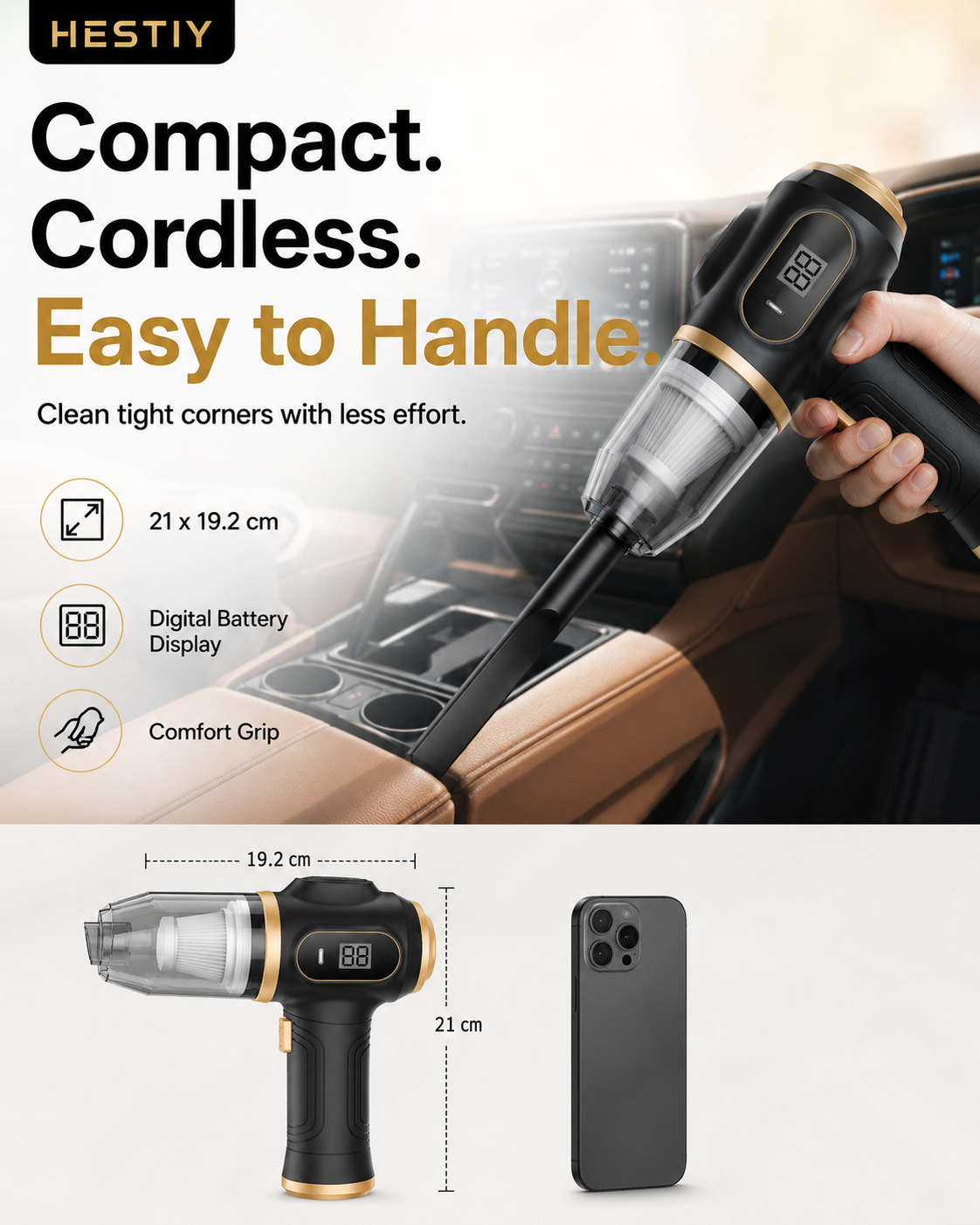 🚗💨 50 % Rabatt!🔋 Kabelloser 4-in-1-Autostaubsauger – Starke Saugkraft, lange Akkulaufzeit, entfernt mühelos Staub, Krümel und Tierhaare – für ein blitzsauberes Auto in wenigen Minuten 🧹✨