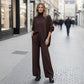 2-teiliges Oversize-Set aus Pullover und Hose für Damen