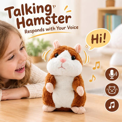 🔥Sprechender Hamster als Plüschtier – wiederholt alles, was man sagt, schüttelt automatisch den Kopf, urkomischer Spaß für Kinder und Erwachsene