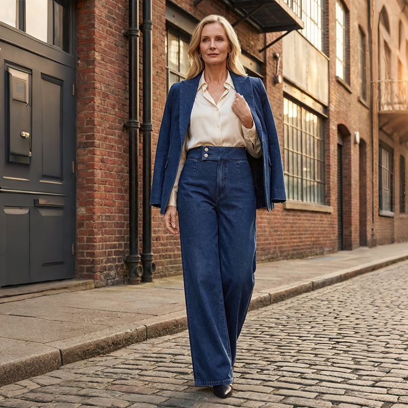 🌟 Weites Bein Jeans für Damen – Lässig und vielseitig kombinierbar