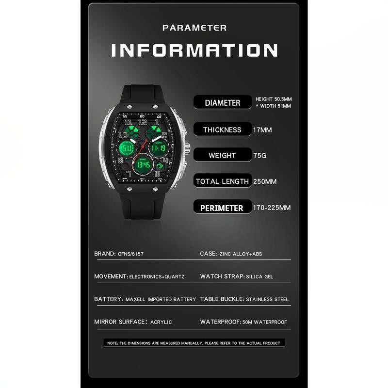 Sportliche Leucht-Digitaluhr für Herren