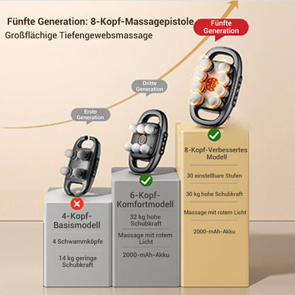 💕 Sommergeschenk 🎁16-Antrieb 8-Kopf Massagepistolen-Set 🚀 Kostenloser Versand 🚀