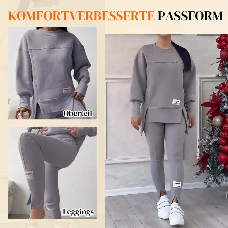 Lässiges Sweatshirt-Leggings-Set für Frauen