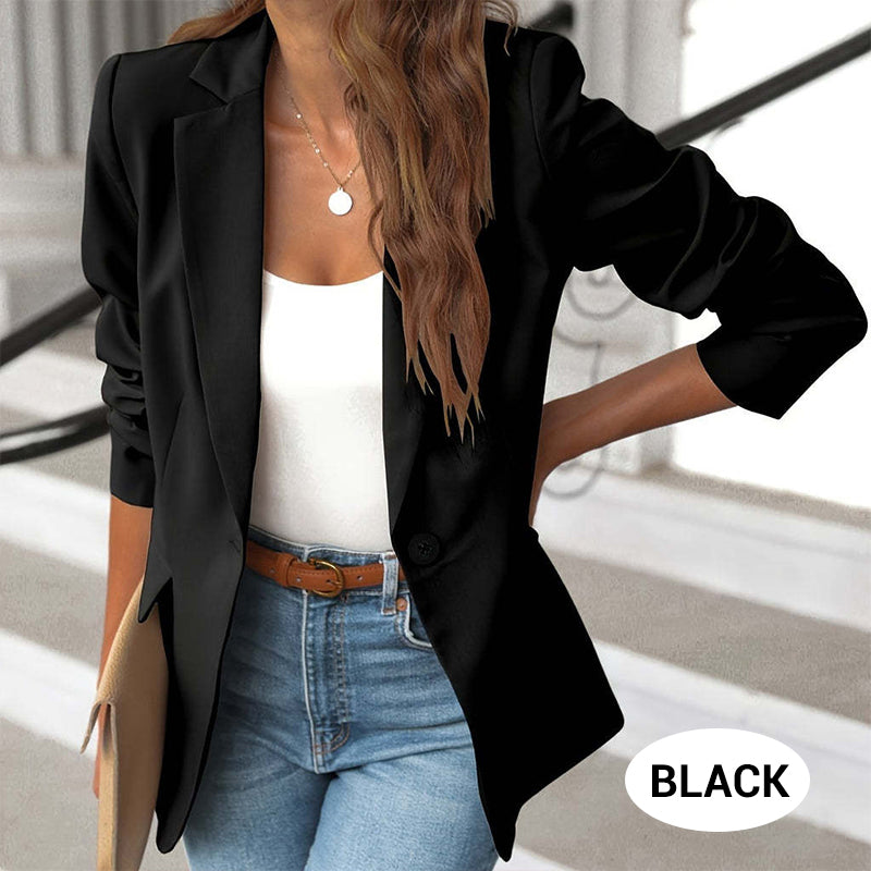 💎 -50% AUF DIE ELEGANTE SOFT-JACKE! 💎 Klassisches Revers, Ein-Knopf-Design & Luxus-Stoff für Büro & Freizeit🧥✨