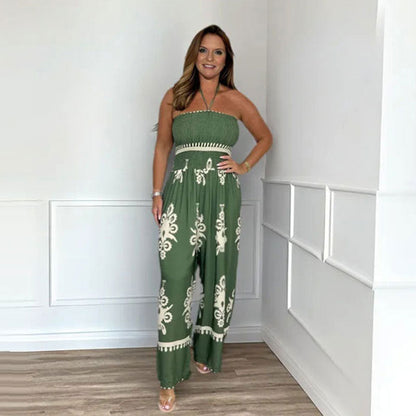 🌞Frühlingserwachen: 50% Rabatt!✨ Damen Ärmelloser Neckholder-Jumpsuit mit weitem Bein – Figurschmeichelnd, komfortabel & vielseitig für Frühling & Sommer