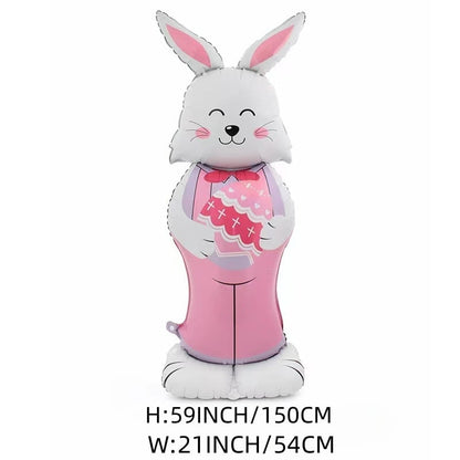 🎁 Oster-Frühbucher-Sale 🐰 Riesen 3D-Steh-Hase-Ballon – selbststehend für festliche Stimmung