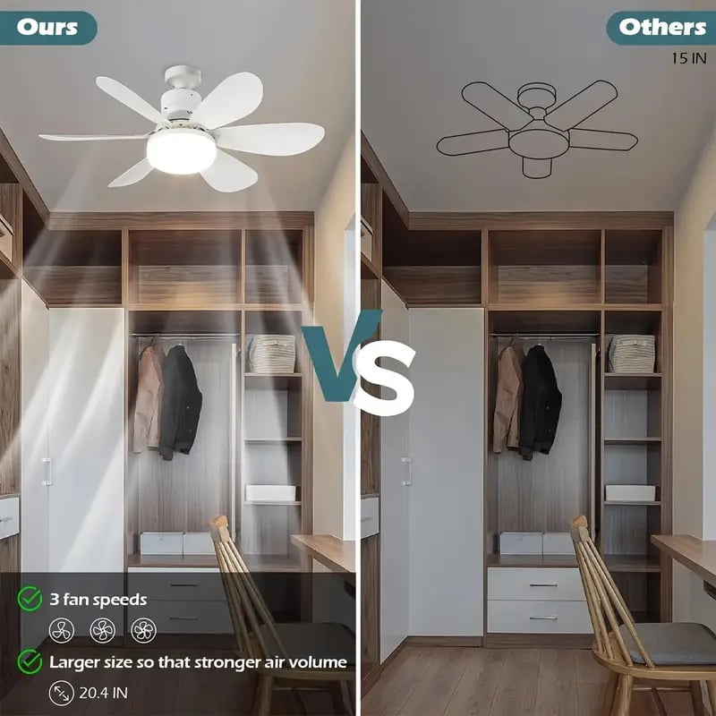 🍃 Intelligenter Deckenventilator mit Licht, RGB-Beleuchtung und Bluetooth-Lautsprecher♨️❄️
