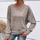 ⏰Weiches, einfarbiges Pullover-Langarmoberteil mit Fledermausärmeln für Damen
