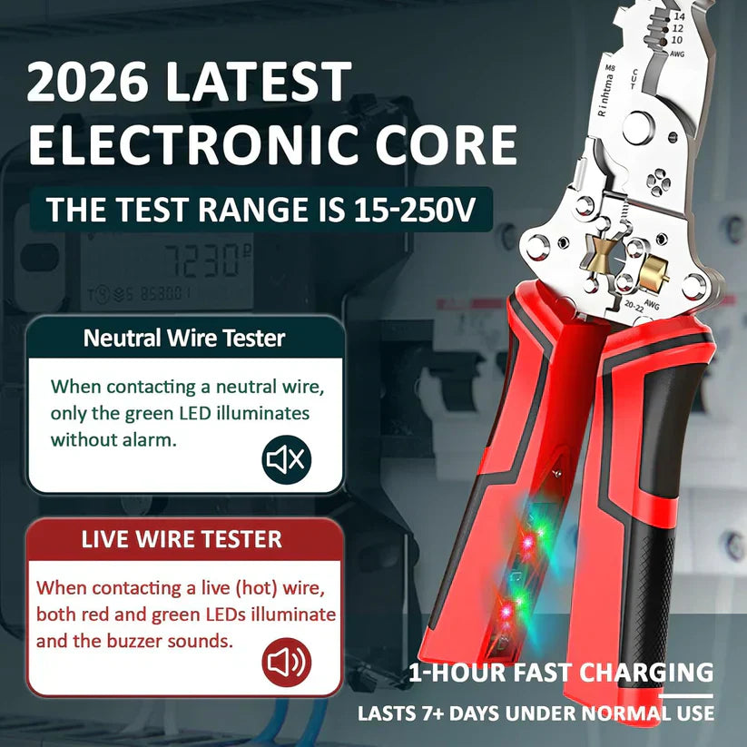 🎉 2026 Sale — Over 32,000 Sold! 🔧 Wire Stripping Pliers – Multi-Function Cutting & Voltage Detection ⚡