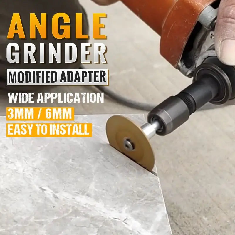 ⚙️ KAUFE 2, ERHALTE 1 GRATIS! 🔧 Winkelschleifer-Adapter – 3mm/6mm Spannfutter, Langlebig & Kompatibel mit 100-Typ für Schleifen, Polieren & Schneiden ✨