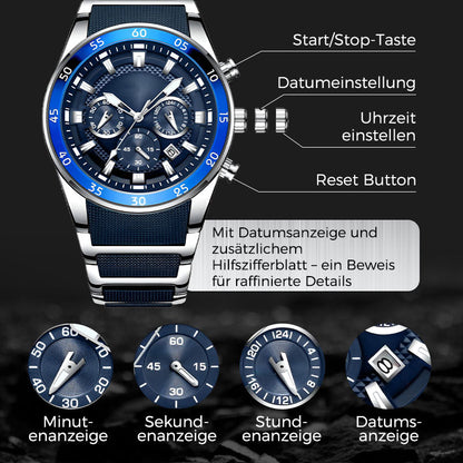 ⌚60% Rabatt💼Hochwertige Business-Multifunktions-Quarz-Uhr für Herren