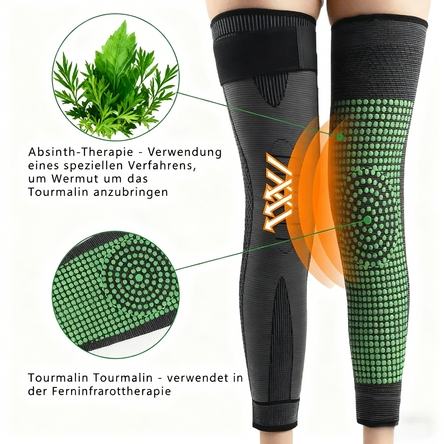 💎 Turmalin-Akupressur-Kniebandage｜Infrarot-Therapie zur Gelenkschmerzlinderung