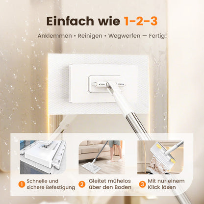 🎁Begrenzte Stückzahl 50% Rabatt🧹✨ Einweg-Staubmopp mit 4 wiederverwendbaren Bezügen – Praktisch und effektiv 💥🌟