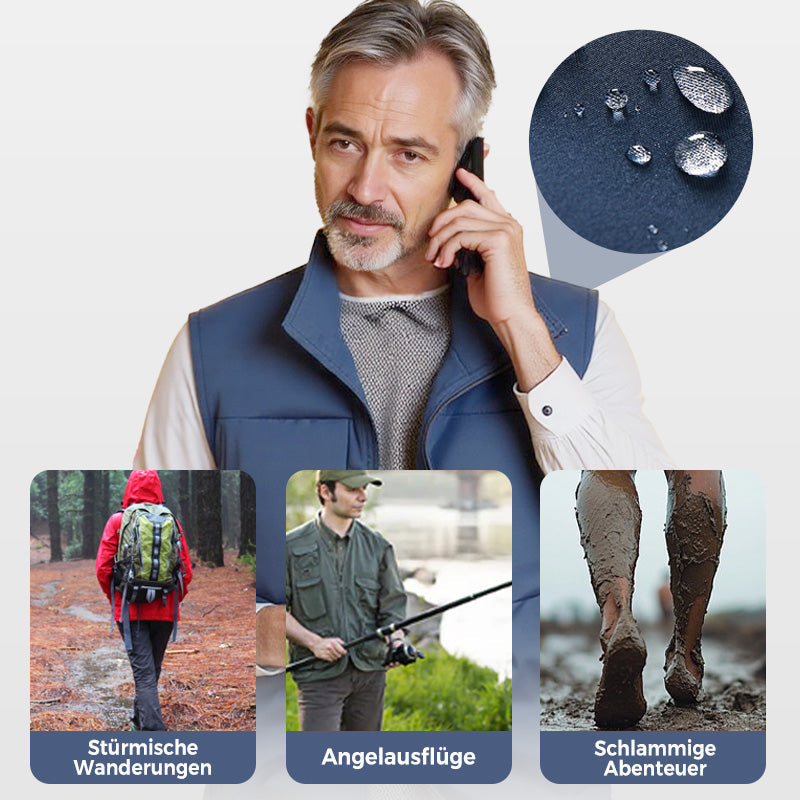 ⏳Begrenzte Zeit 55% Rabatt! 🏆Wasserdichte Cargoweste für Herren