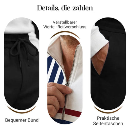 Herren-Set: Pullover mit grafischem Druck und Hose
