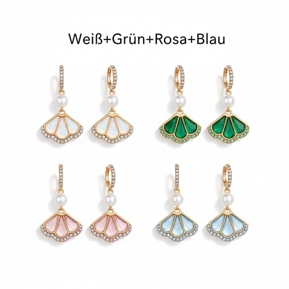 Katzenaugen-Ohrringe in Ginkgo-Blatt-Form – Elegante & vielseitige Ohrclips ✨🍁