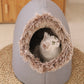🐾🏠 Gemütliches Warmes Höhlenbett für Haustiere – Kuschelig & Isoliert, Weiches Plüschmaterial & Gemütliches Versteck ❄️