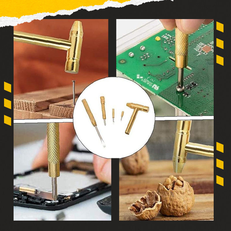 Mini-Multifunktionshammer – 5-in-1 Werkzeug mit integriertem Schraubendreher 🔨🛠️