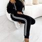 Dreiteiliges Set für Damen, bestehend aus einer Jacke und einer Baseballhose