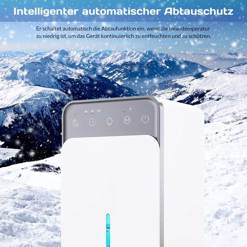 🌿💦 220V mit Mehrfarbigen LED-Lichtern & Auto-Timer - Niedrige Energie & leiser Betrieb - Ideal für Schlafzimmer und Keller