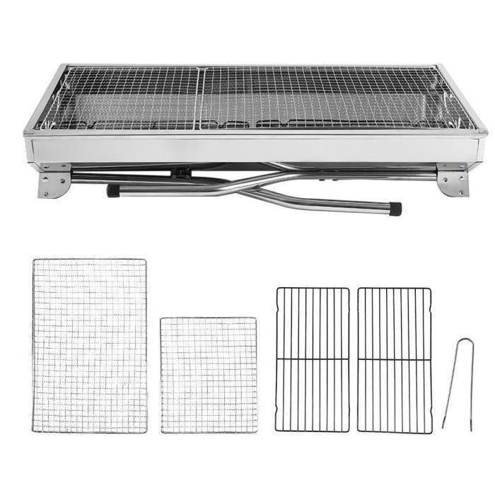 🔥 60% RABATT ! Klappbarer Outdoor-Grill aus Edelstahl – Perfekt für Camping, Garten & BBQ-Partys 🍖