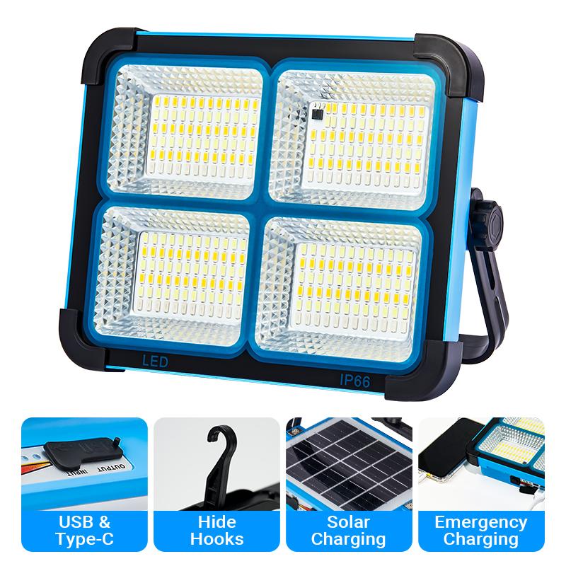 Solarbetriebene LED-Campingleuchte