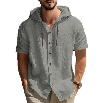 Herren Freizeit-Hoodie mit Kurzarm – lässig, bequem & atmungsaktiv – ideal für Sport, Alltag & Reisen