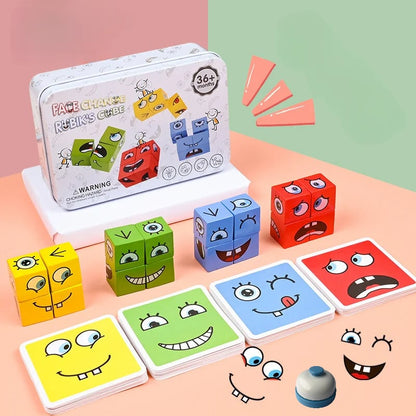 3D-Puzzle-Zauberwürfel mit Gesichtsveränderung