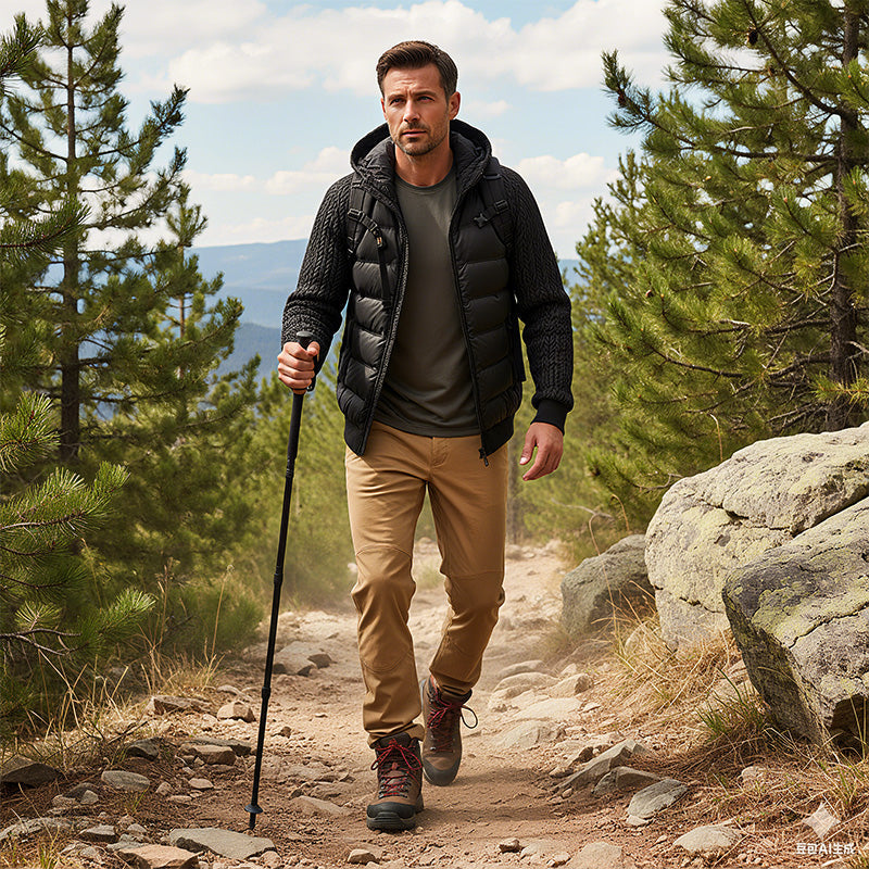 🔥Gepolsterte Windjacke mit Kapuze für Herren