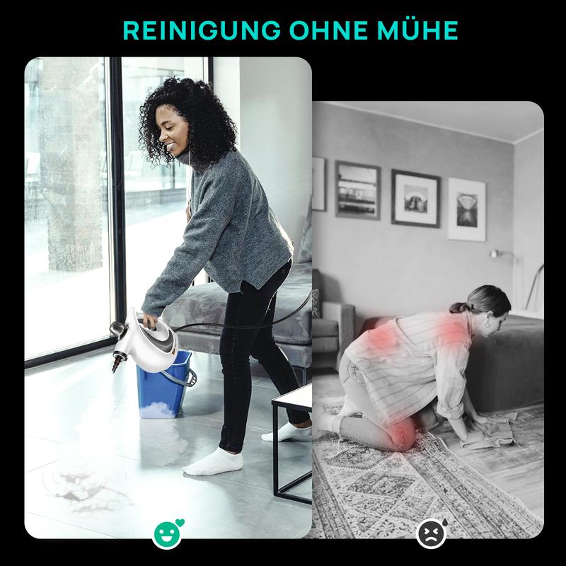 💎 53% RABATT! 💎 Hand-Multiflächen-Dampfreiniger mit Druckboost – 12-teiliges Set, Chemiefrei & 99,9 % Keimabtötung