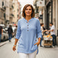 👔 50 % RABATT !!✨Damen Cordbluse mit Henley-Ausschnitt——Ihr Allrounder für jeden Anlass
