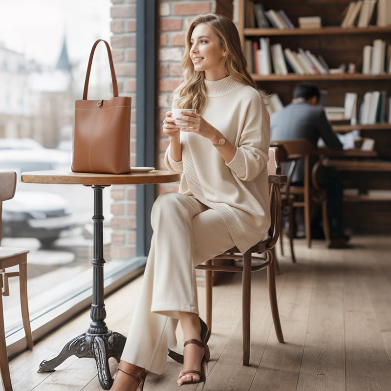 2-teiliges Oversize-Set aus Pullover und Hose für Damen