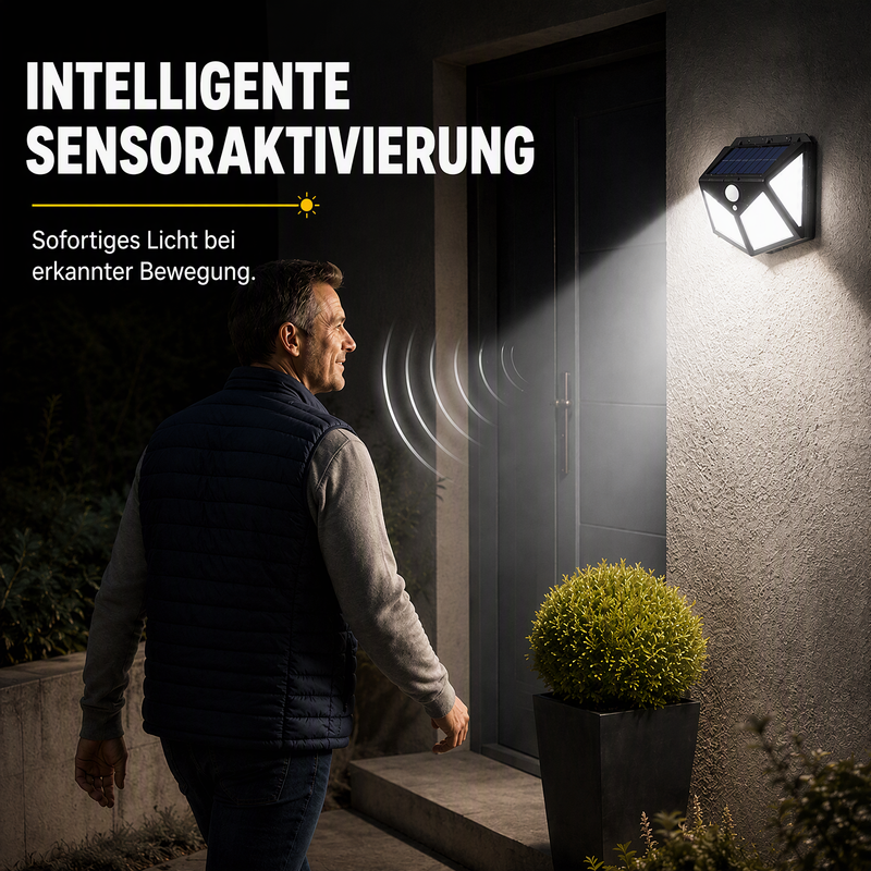 💥50 % RABATT💥BRINGEN SIE IHREN AUSSENBEREICH SOFORT IN LICHTER GLANZ – MIT BEWEGUNGSSENSOR-SOLARLEUCHTEN