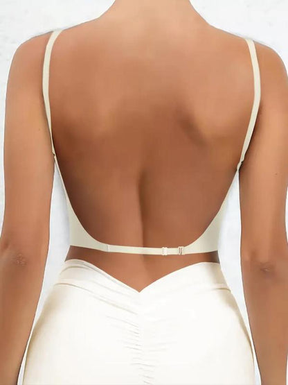 👙🌹 Nahtloser U-förmiger rückenfreier BH – Unsichtbar, bequem & perfekt unter figurbetonter Kleidung – Ideal für trägerlose oder tief ausgeschnittene Outfits – stützt ohne zu drücken 💫