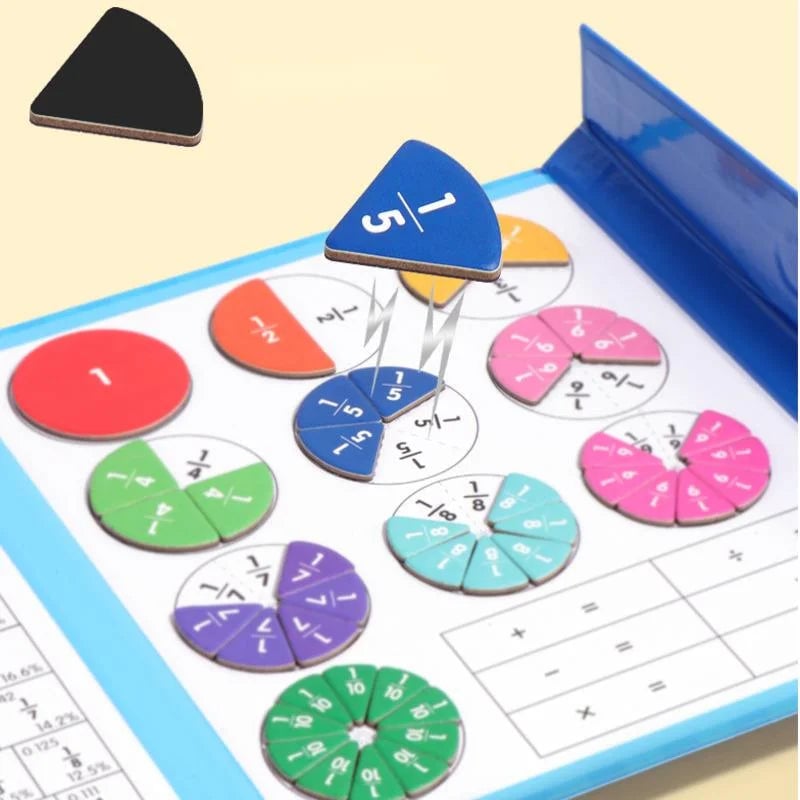 🧲🧩Lehrreiches magnetisches Bruchbuch-Puzzle für Kinder🎨✨Förderung der Feinmotorik & Logik mit sicherem Design