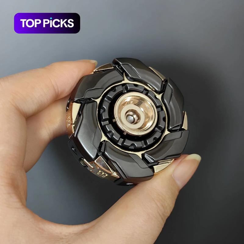 Kreativer Fidget-Slider mit offener Panzerung und Kreisel